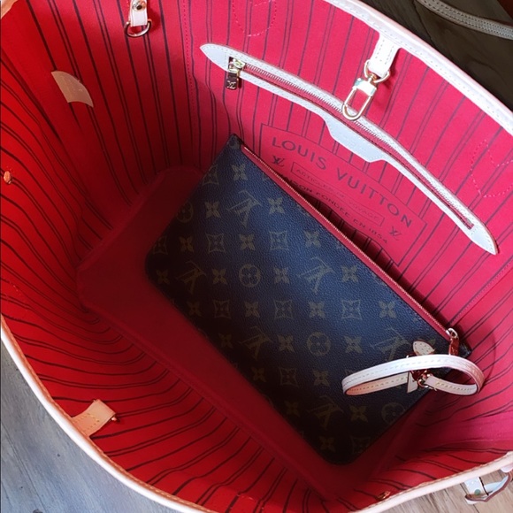 Louis Vuitton neverfull medium bag and clutch - Picture 3 of 3
